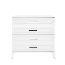 Hanah Home Cómoda Blanca con 4 Cajones